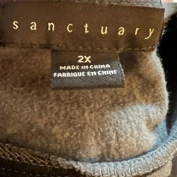Sanctuary Perfect Cotton Sweatshirt -Earth Camo 2x - Picture 3 of 4